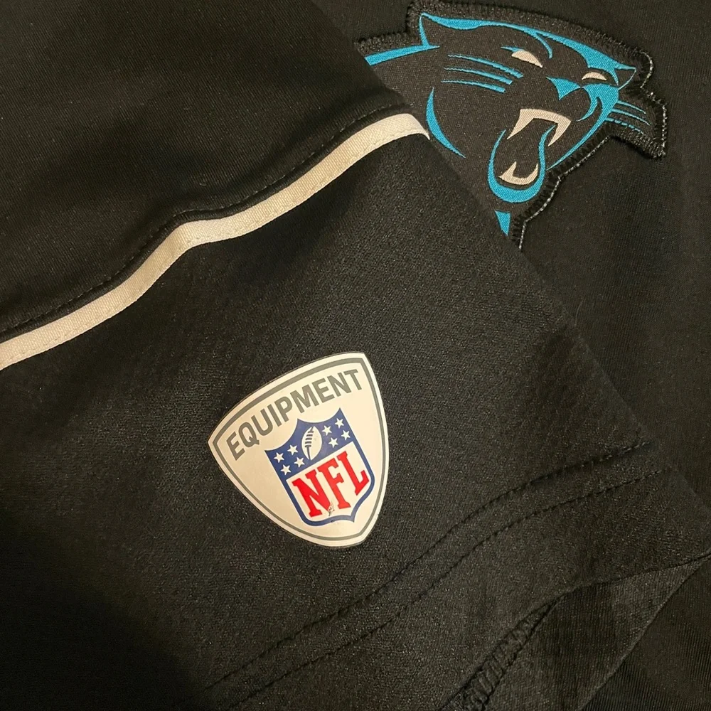 Nike Carolina Panthers NFL dri fit Black Polo with  size XL